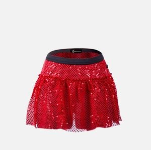 Sparkle Athletic Running Skirt Red Size S